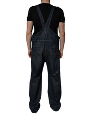 Dolce & Gabbana Dark Blue Cotton Men Jumpsuit Denim Jeans -   -  Dolce & Gabbana.
