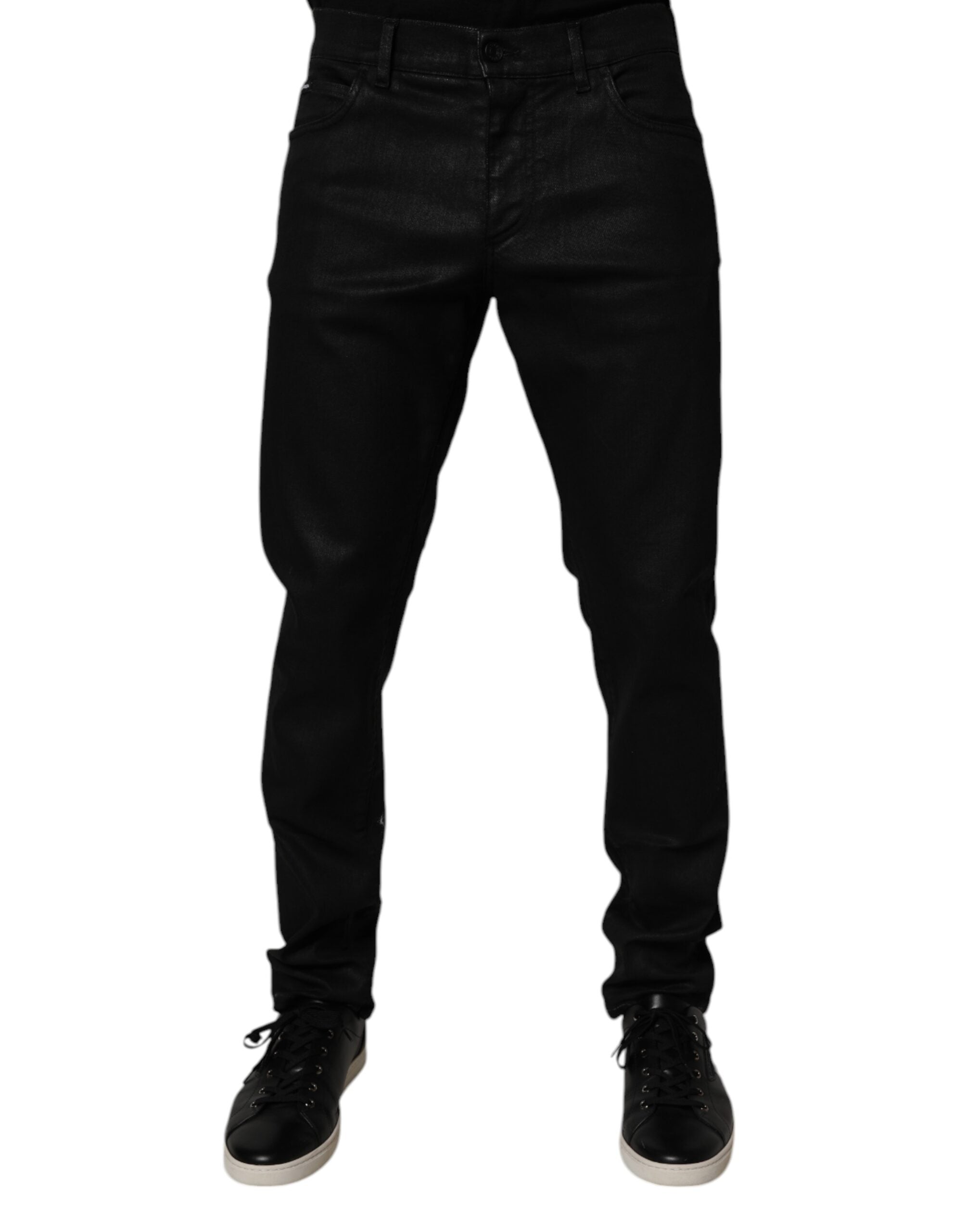 Dolce & Gabbana Black Cotton Stretch Skinny Men Denim Jeans -   -  Dolce & Gabbana.