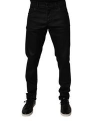 Dolce & Gabbana Black Cotton Stretch Skinny Men Denim Jeans -   -  Dolce & Gabbana.