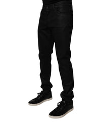 Dolce & Gabbana Black Cotton Stretch Skinny Men Denim Jeans -   -  Dolce & Gabbana.