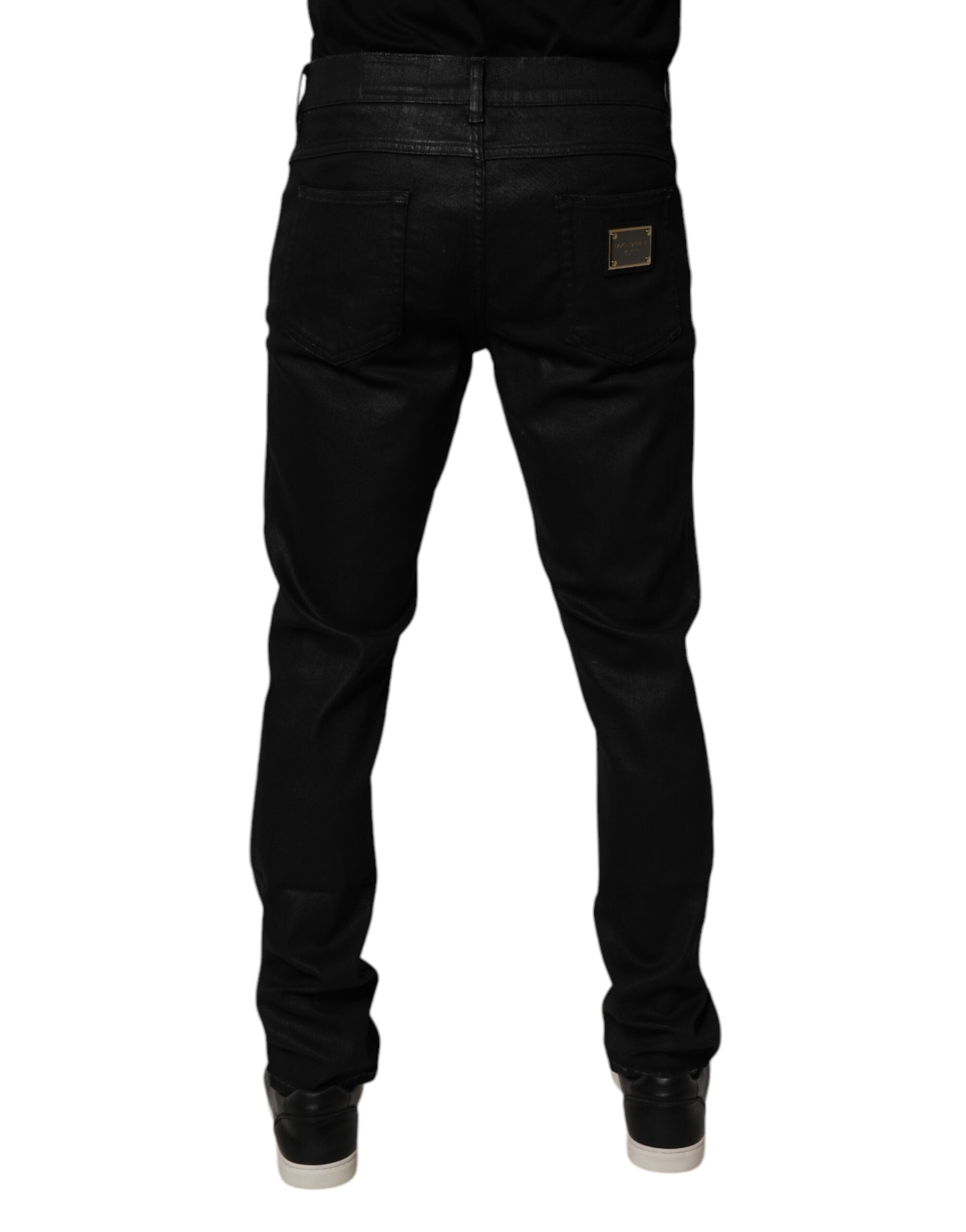 Dolce & Gabbana Black Cotton Stretch Skinny Men Denim Jeans -   -  Dolce & Gabbana.
