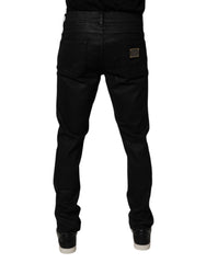 Dolce & Gabbana Black Cotton Stretch Skinny Men Denim Jeans -   -  Dolce & Gabbana.