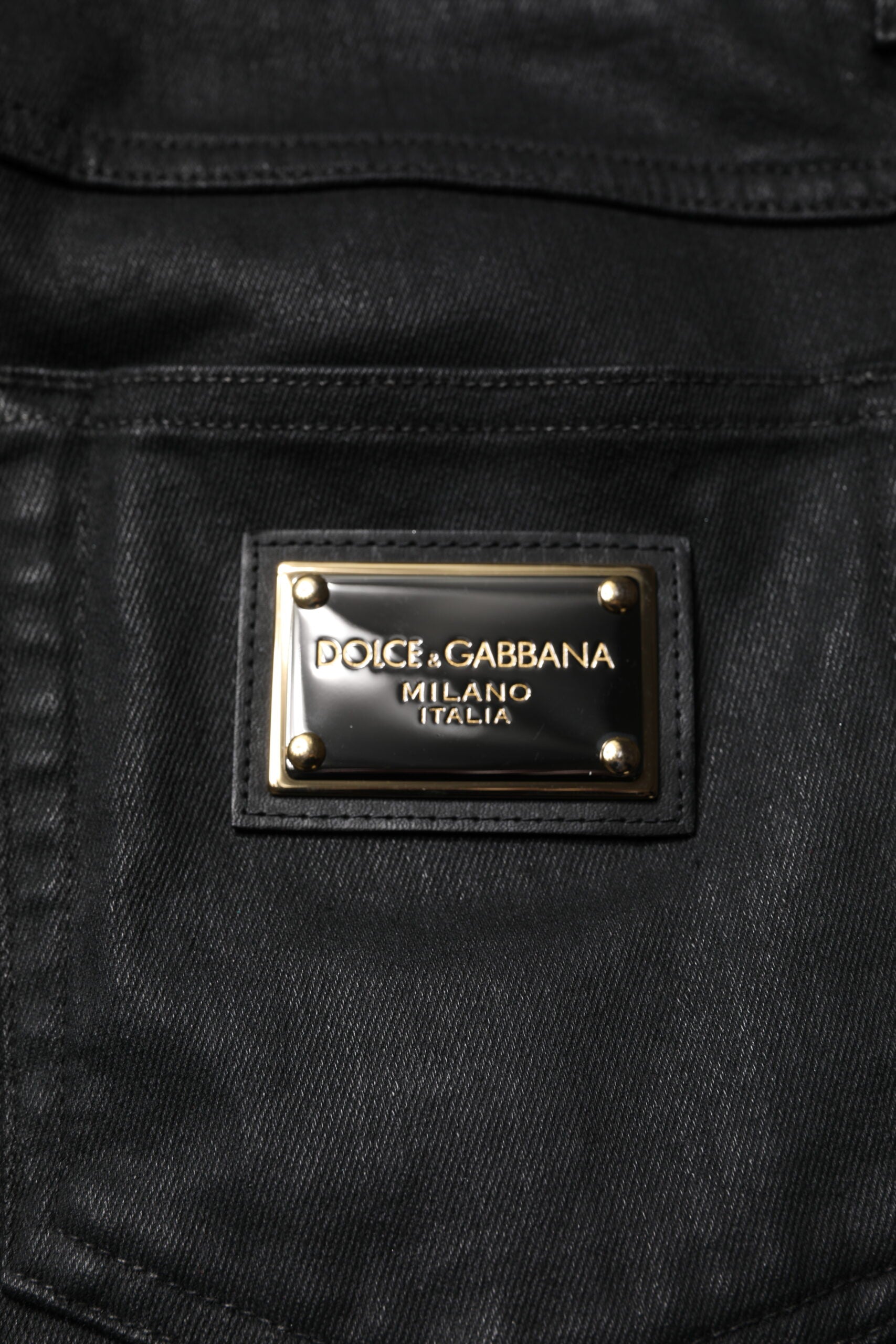 Dolce & Gabbana Black Cotton Stretch Skinny Men Denim Jeans -   -  Dolce & Gabbana.