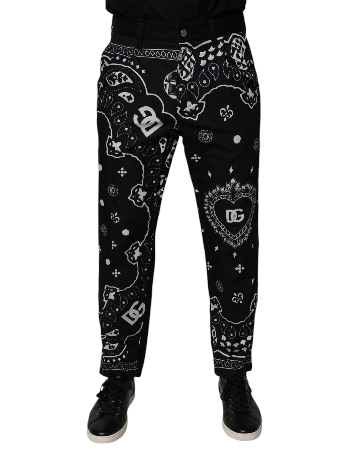 Dolce & Gabbana Black Logo Bandana Cotton Loose Denim Jeans -   -  Dolce & Gabbana.