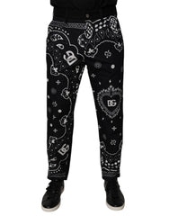 Dolce & Gabbana Black Logo Bandana Cotton Loose Denim Jeans -   -  Dolce & Gabbana.