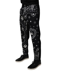 Dolce & Gabbana Black Logo Bandana Cotton Loose Denim Jeans -   -  Dolce & Gabbana.