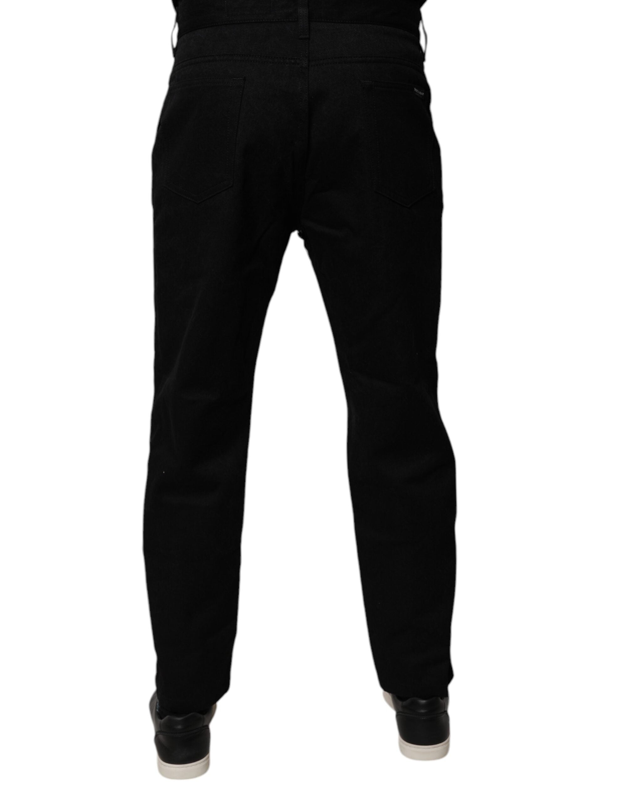 Dolce & Gabbana Black Logo Bandana Cotton Loose Denim Jeans -   -  Dolce & Gabbana.