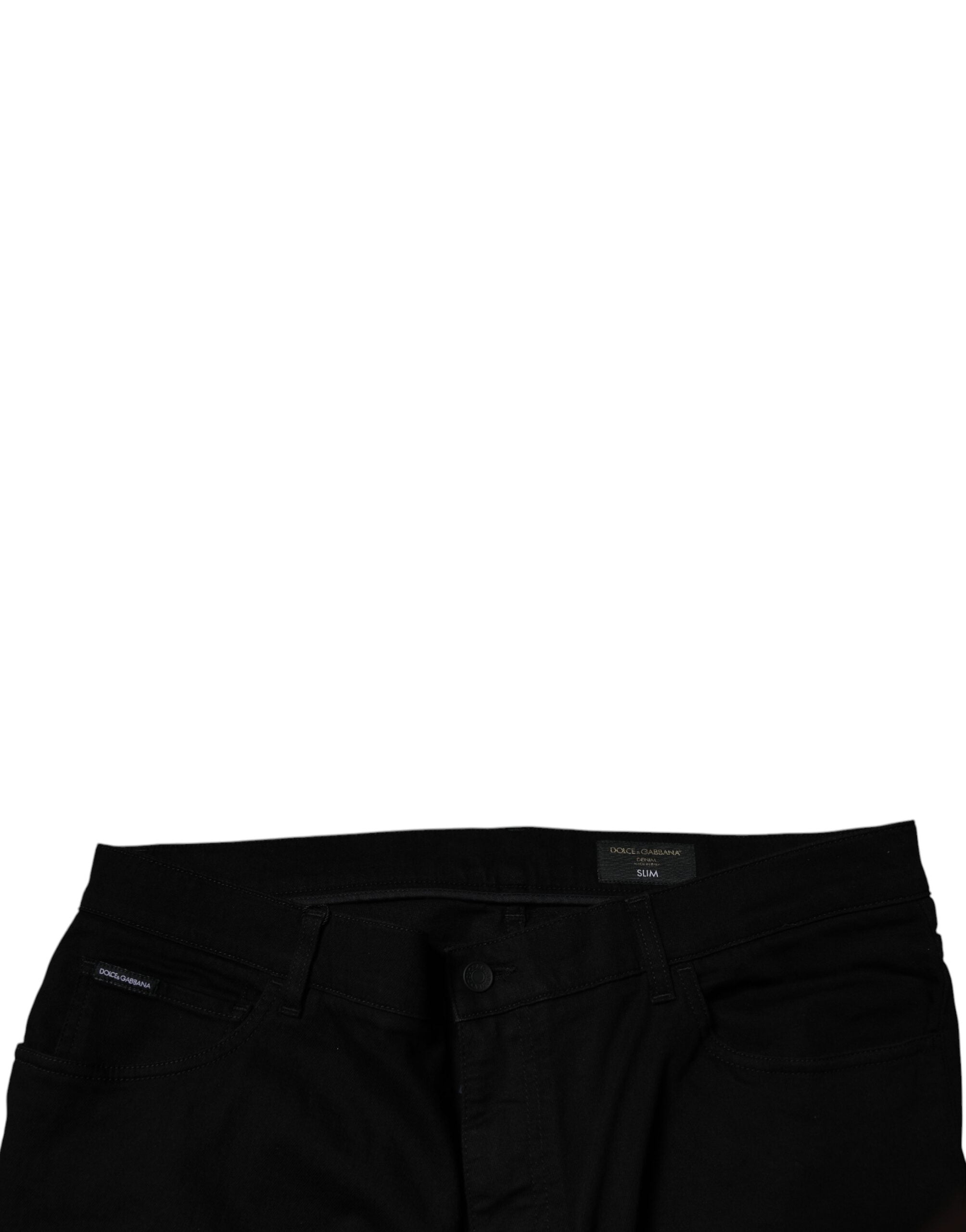 Dolce & Gabbana Black Cotton Stretch Slim Fit Denim Jeans -   -  Dolce & Gabbana.