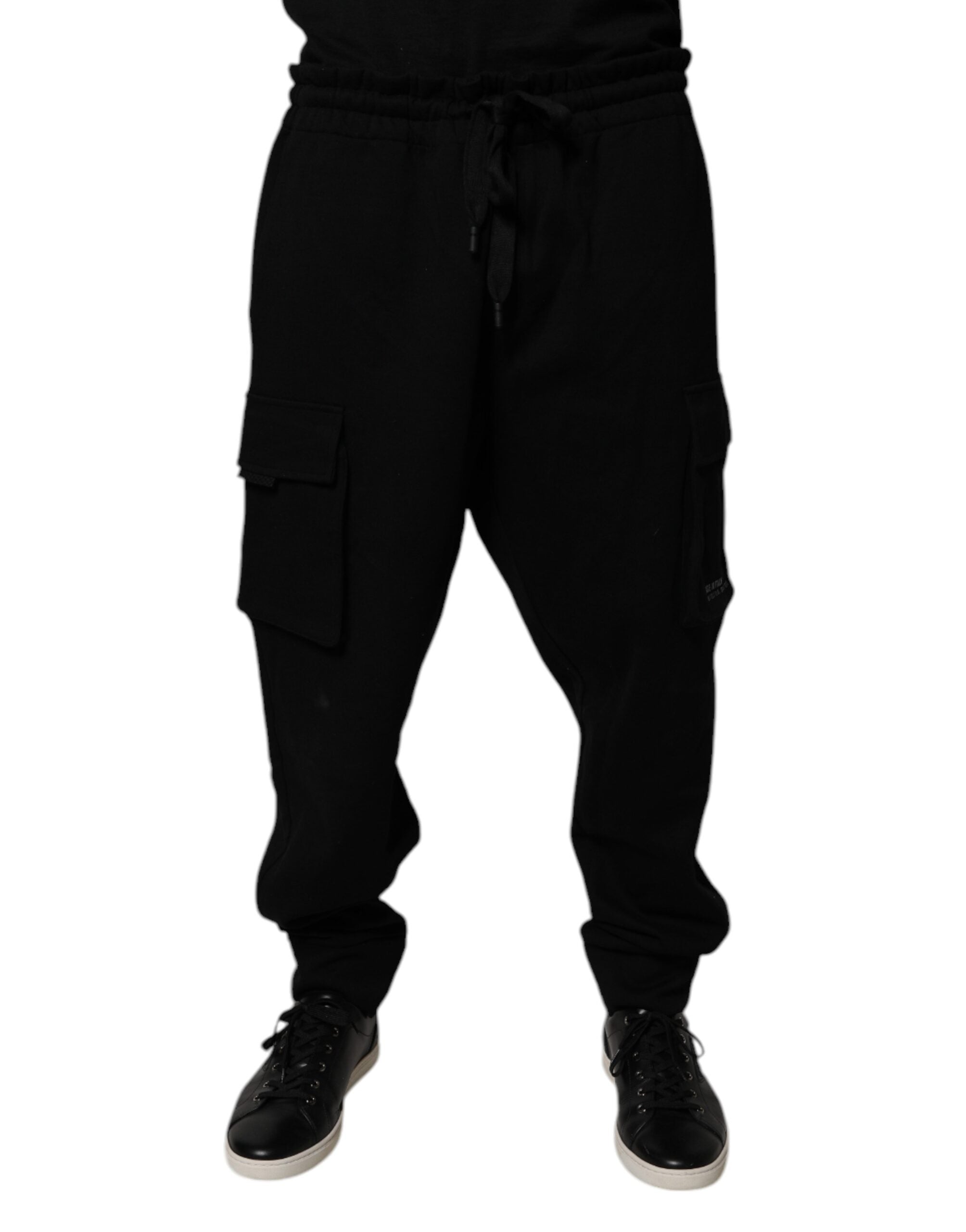 Dolce & Gabbana Black Cotton Jogger Cargo Sweatpants Pants -   -  Dolce & Gabbana.