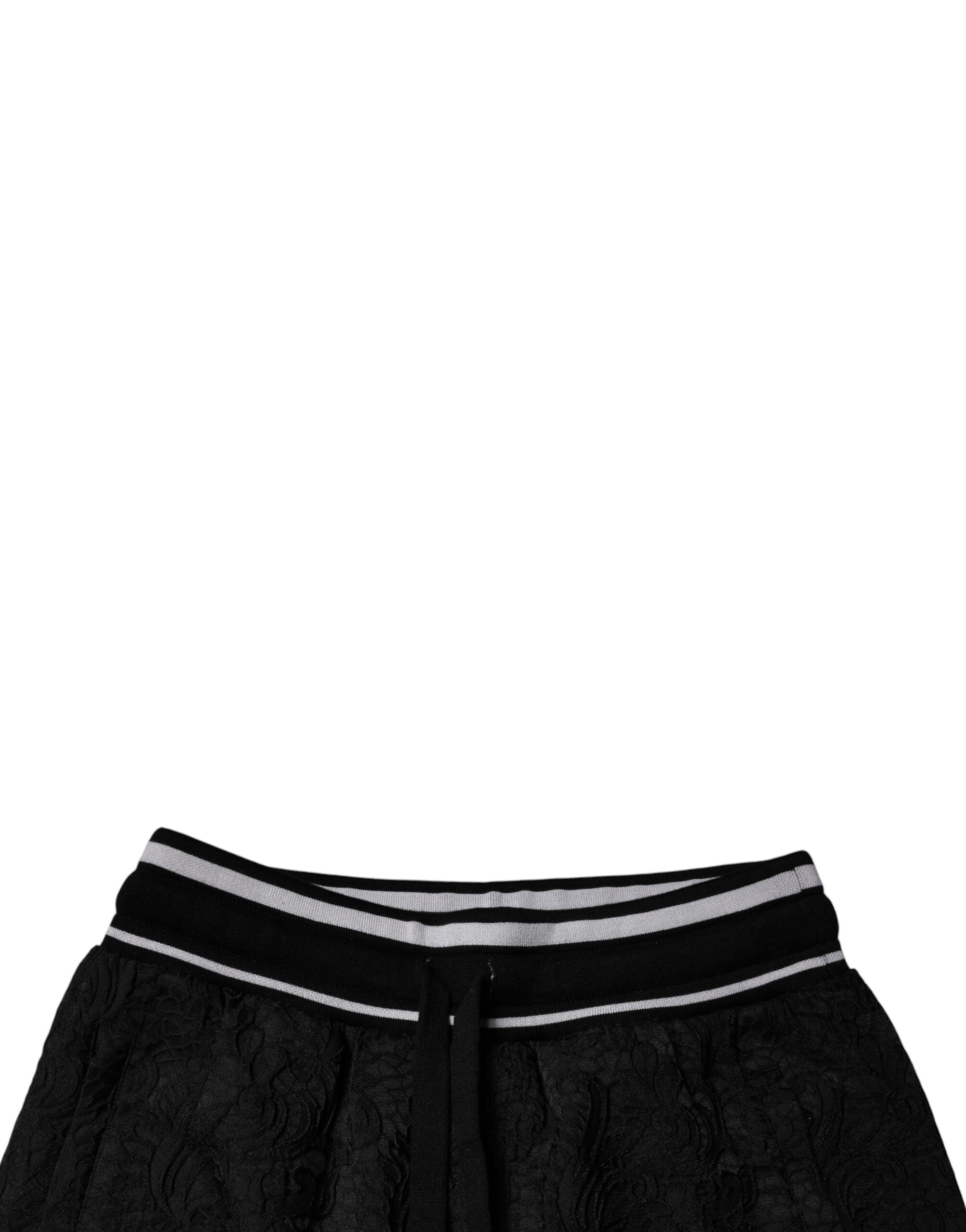 Dolce & Gabbana Black Mid Waist Jogger Men Sweatpants Pants -   -  Dolce & Gabbana.