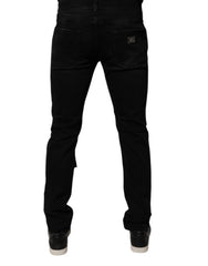 Dolce & Gabbana Black Ripped Cotton Skinny Men Denim Jeans -   -  Dolce & Gabbana.