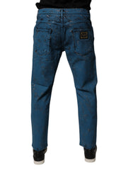Dolce & Gabbana Blue Tie Dye Cotton Skinny Men Denim Jeans -   -  Dolce & Gabbana.