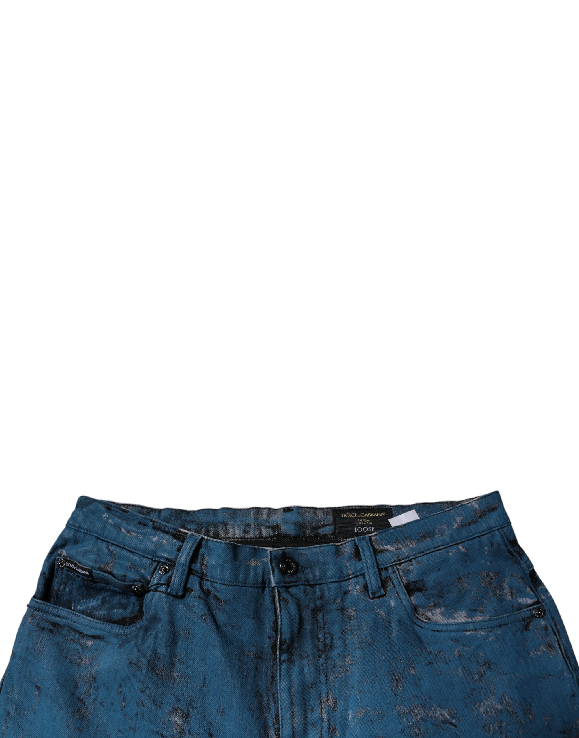 Dolce & Gabbana Blue Tie Dye Cotton Skinny Men Denim Jeans -   -  Dolce & Gabbana.