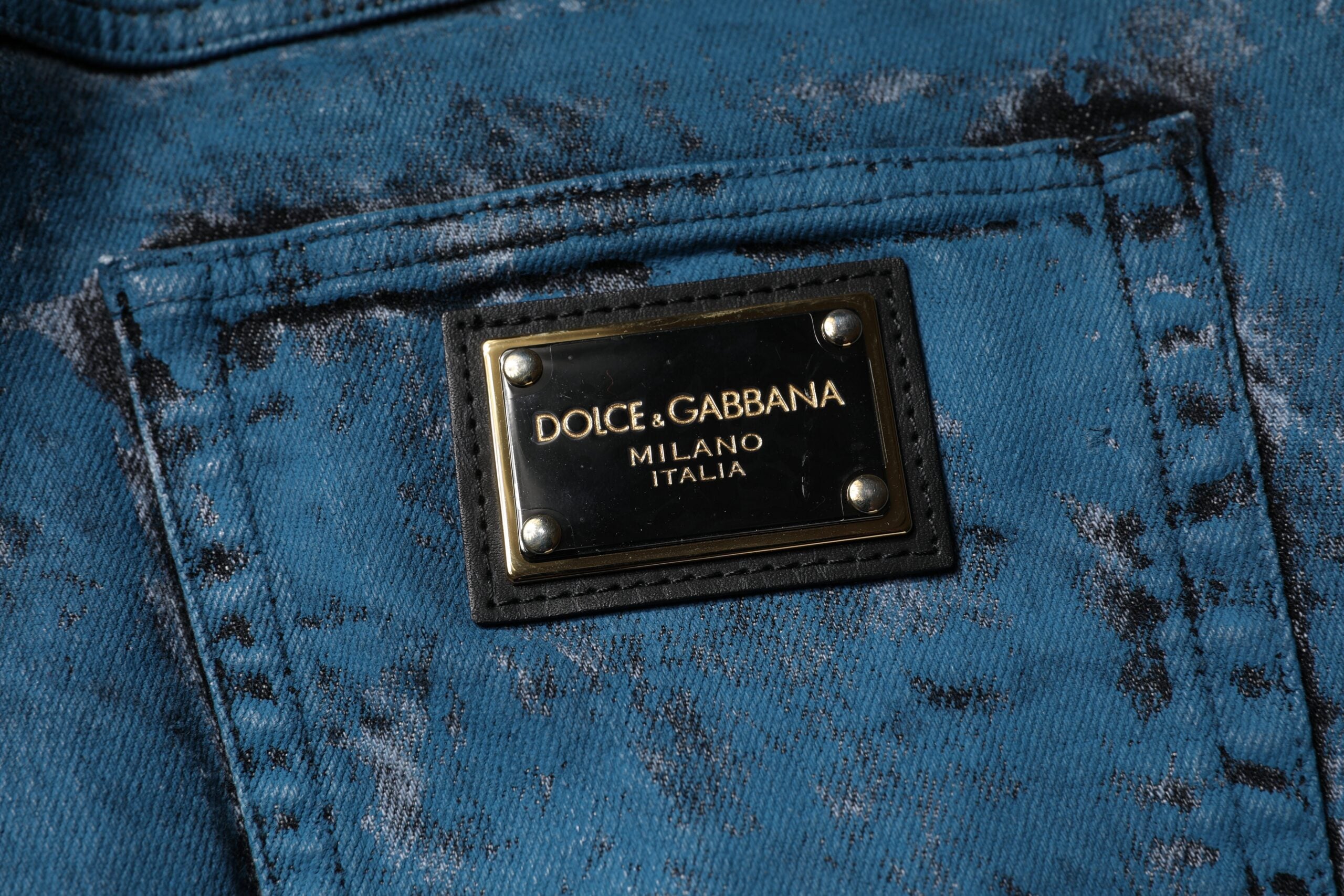 Dolce & Gabbana Blue Tie Dye Cotton Skinny Men Denim Jeans -   -  Dolce & Gabbana.