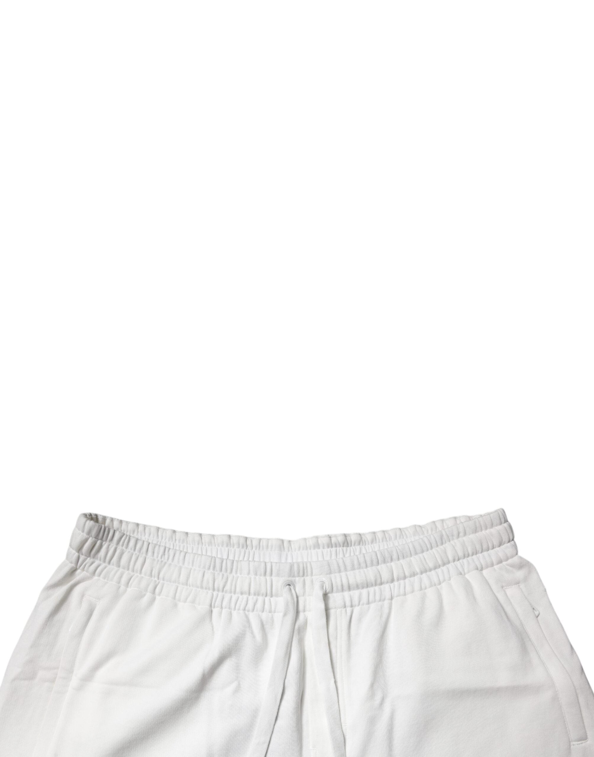 Dolce & Gabbana White Cotton Sweatshorts Men Bermuda Shorts -   -  Dolce & Gabbana.