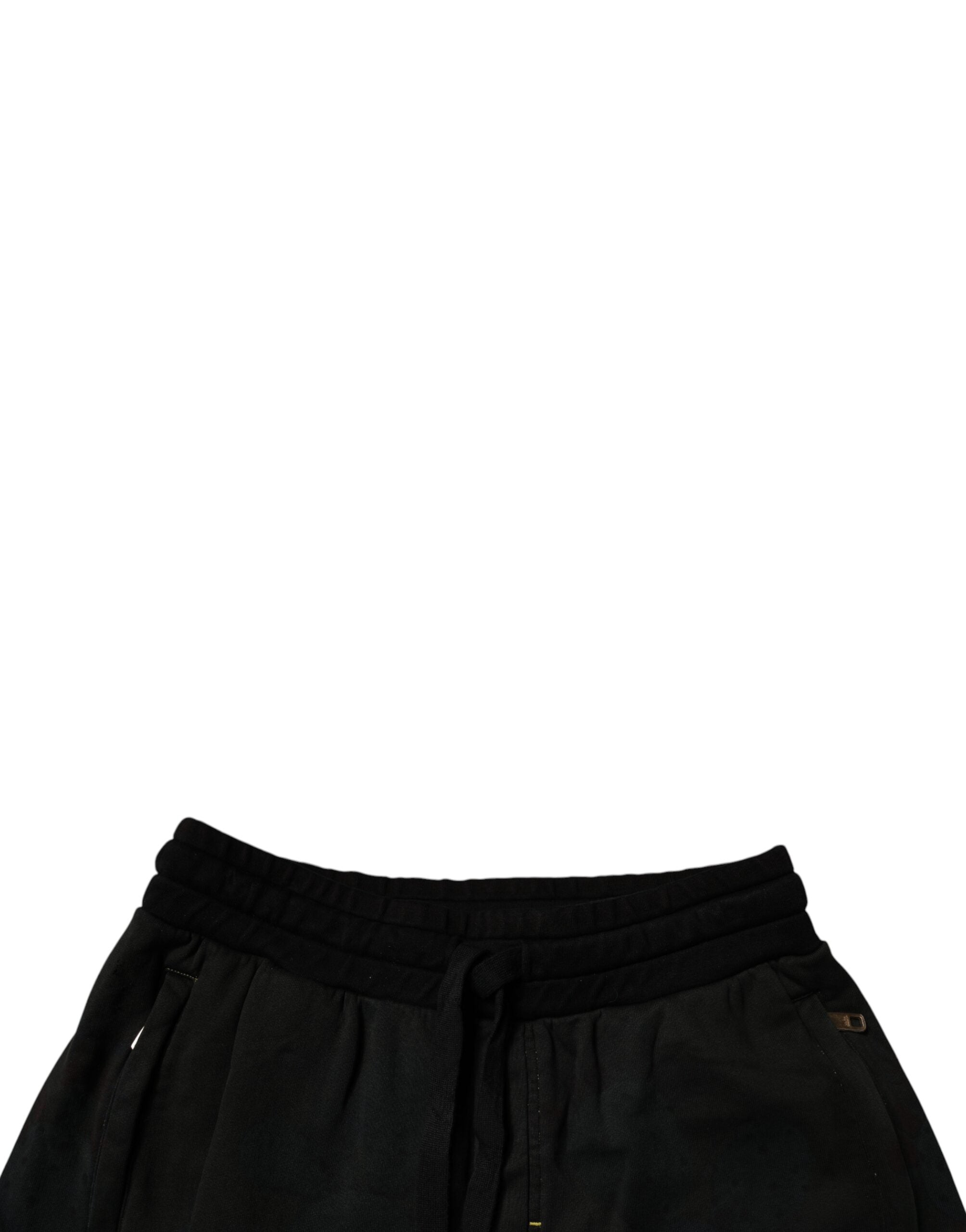 Dolce & Gabbana Black Cotton Sweatshorts Men Bermuda Shorts -   -  Dolce & Gabbana.