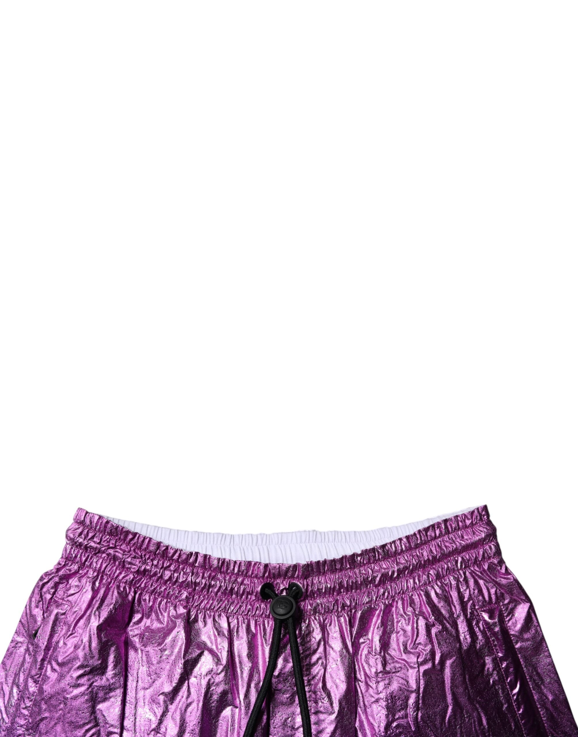 Dolce & Gabbana Metallic Pink Purple Two Tone Bermuda Shorts -   -  Dolce & Gabbana.