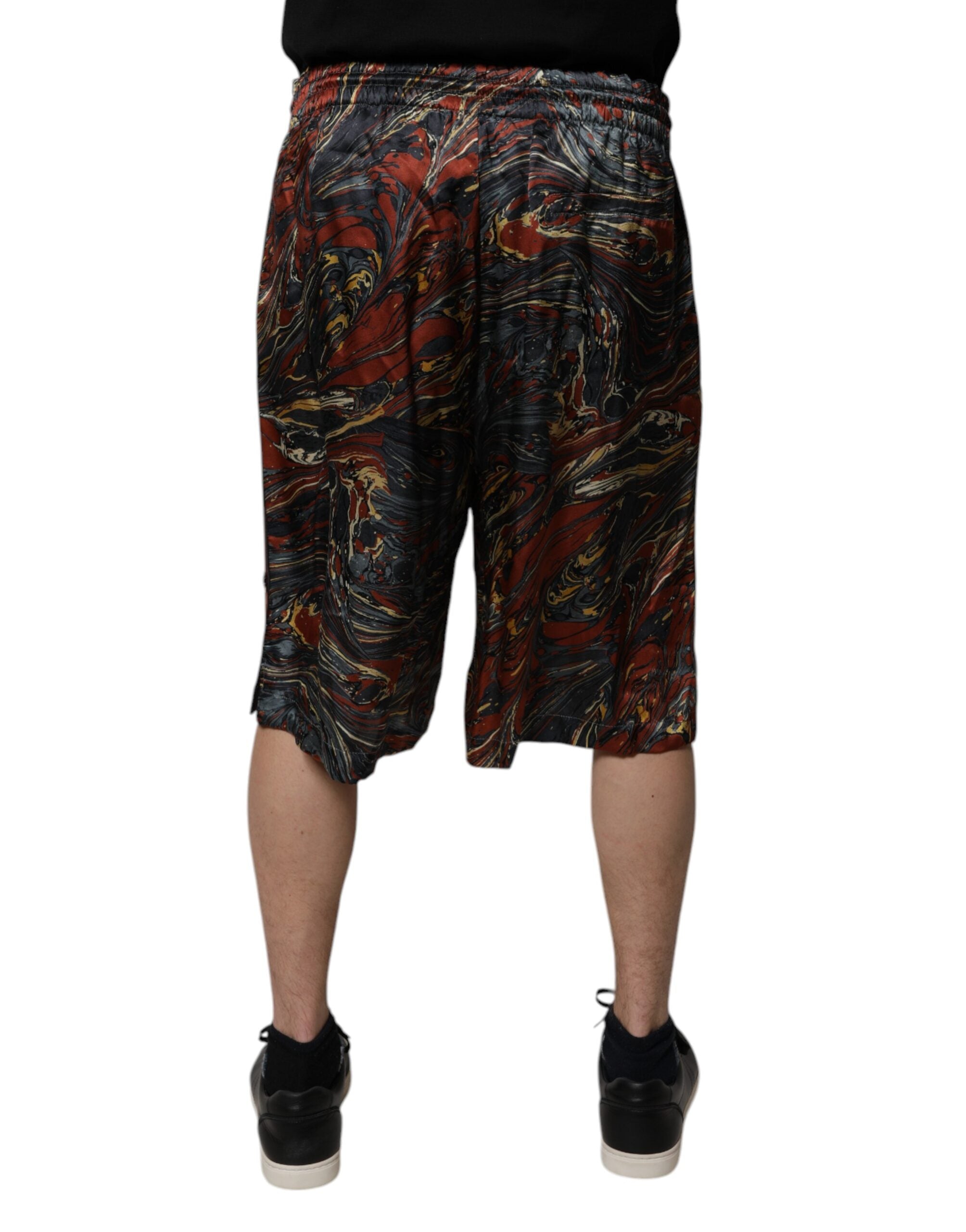 Dolce & Gabbana Multicolor Marble Print Trouser Bermuda Shorts -   -  Dolce & Gabbana.