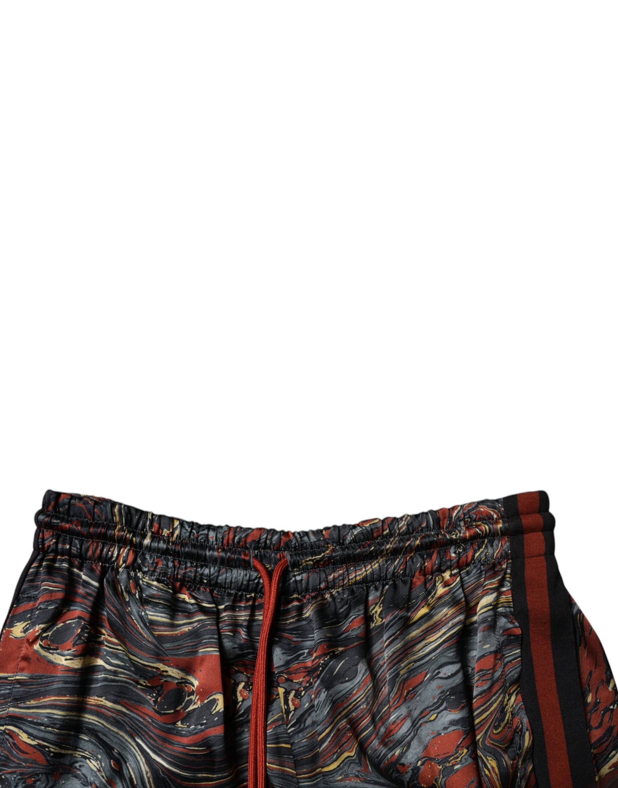 Dolce & Gabbana Multicolor Marble Print Trouser Bermuda Shorts -   -  Dolce & Gabbana.