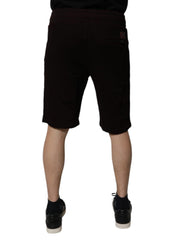 Dolce & Gabbana Maroon Cotton Sweatshorts Men Bermuda Shorts -   -  Dolce & Gabbana.