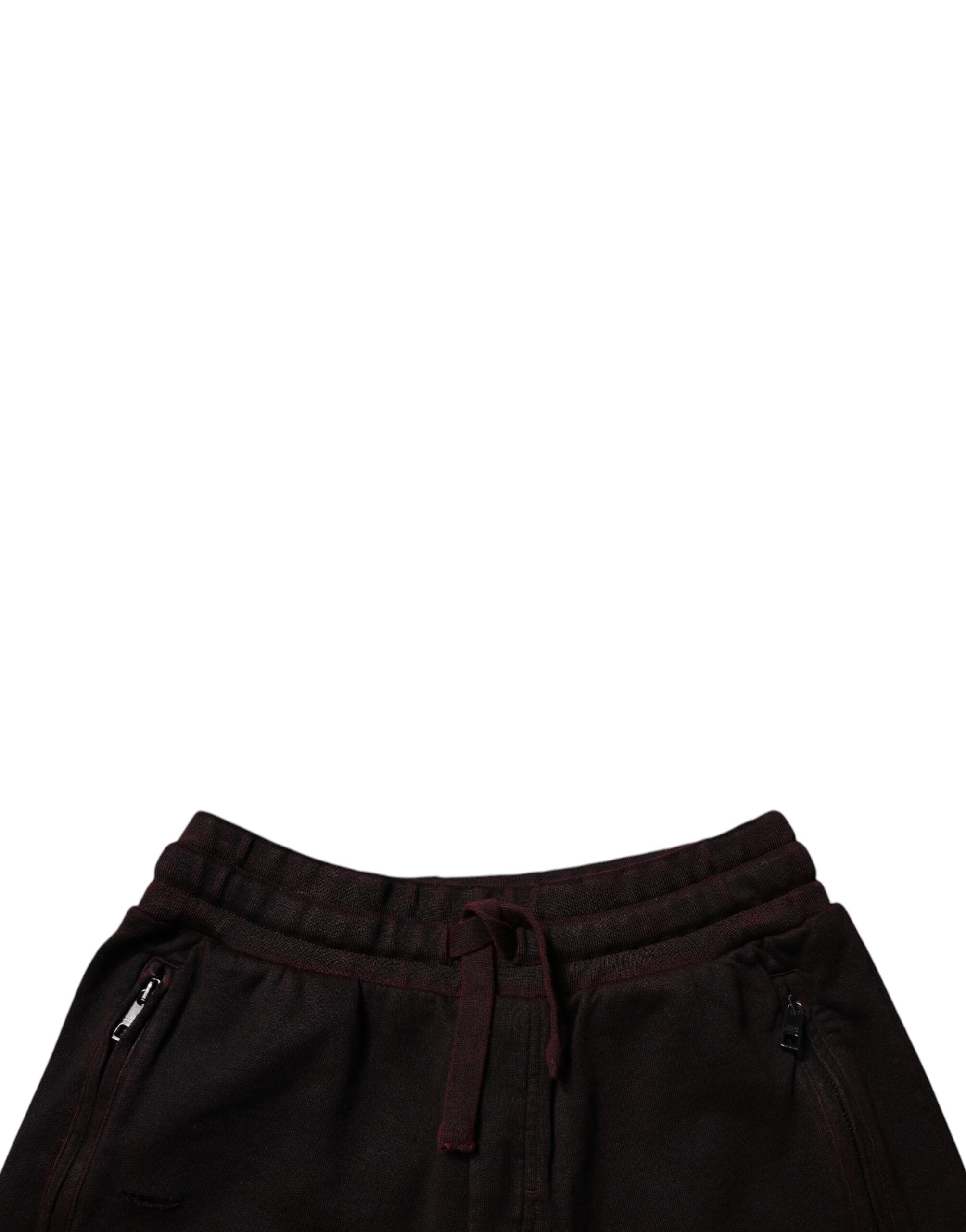 Dolce & Gabbana Maroon Cotton Sweatshorts Men Bermuda Shorts -   -  Dolce & Gabbana.