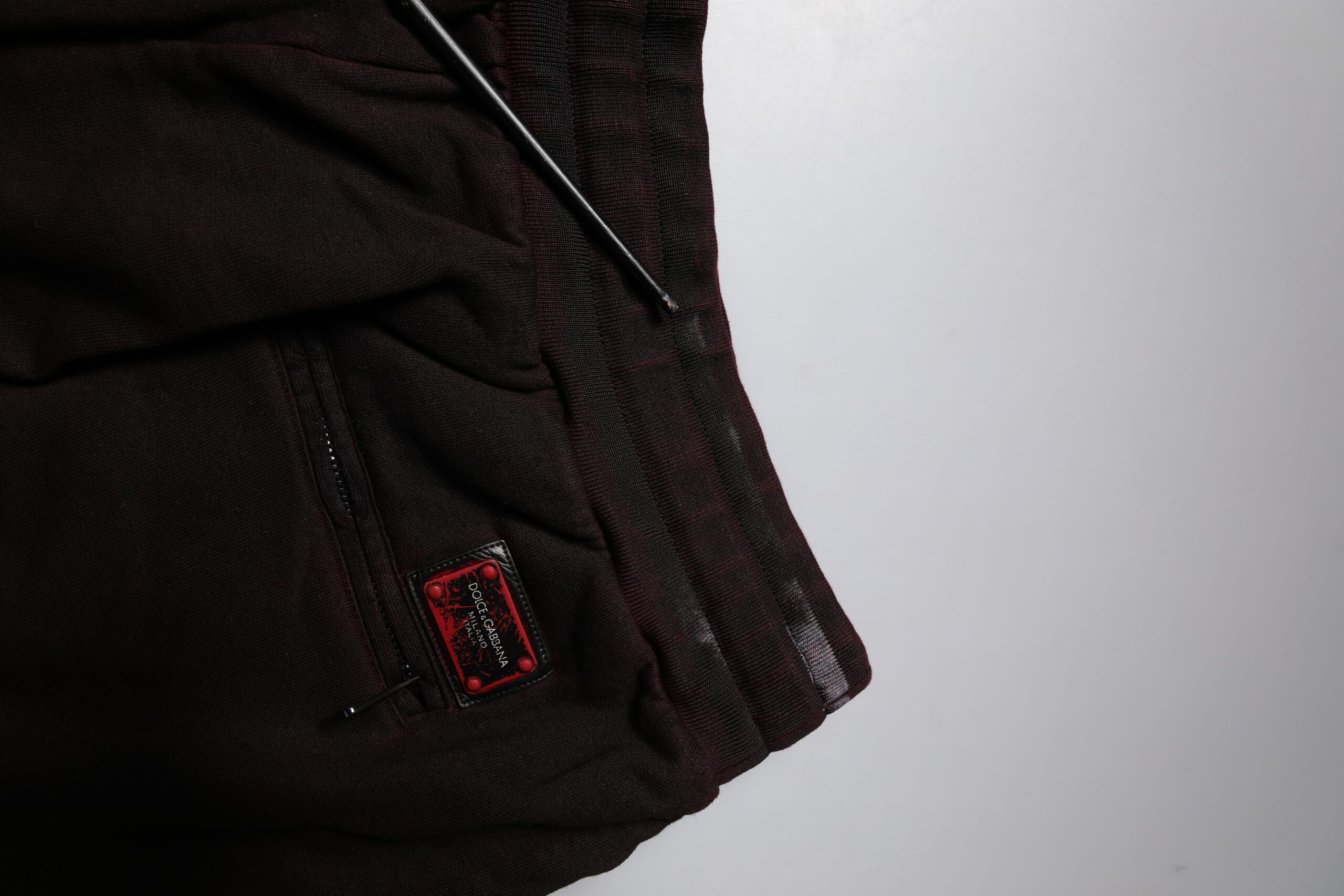 Dolce & Gabbana Maroon Cotton Logo Plaque Men Bermuda Shorts -   -  Dolce & Gabbana.