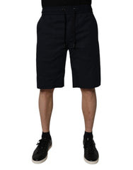 Dolce & Gabbana Black Cotton Sweatshorts Men Bermuda Shorts -   -  Dolce & Gabbana.