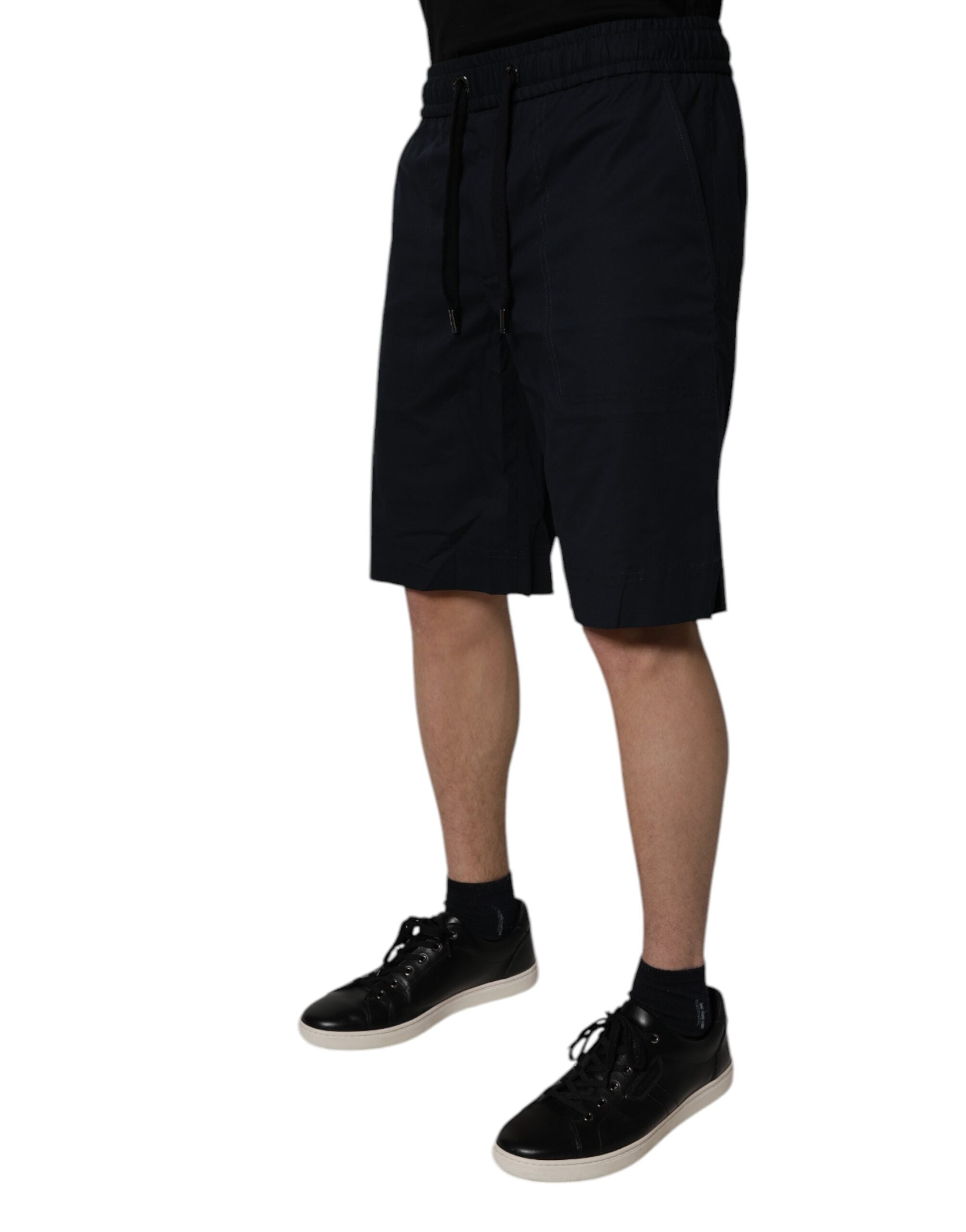 Dolce & Gabbana Black Cotton Sweatshorts Men Bermuda Shorts -   -  Dolce & Gabbana.