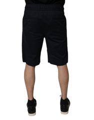 Dolce & Gabbana Black Cotton Sweatshorts Men Bermuda Shorts -   -  Dolce & Gabbana.