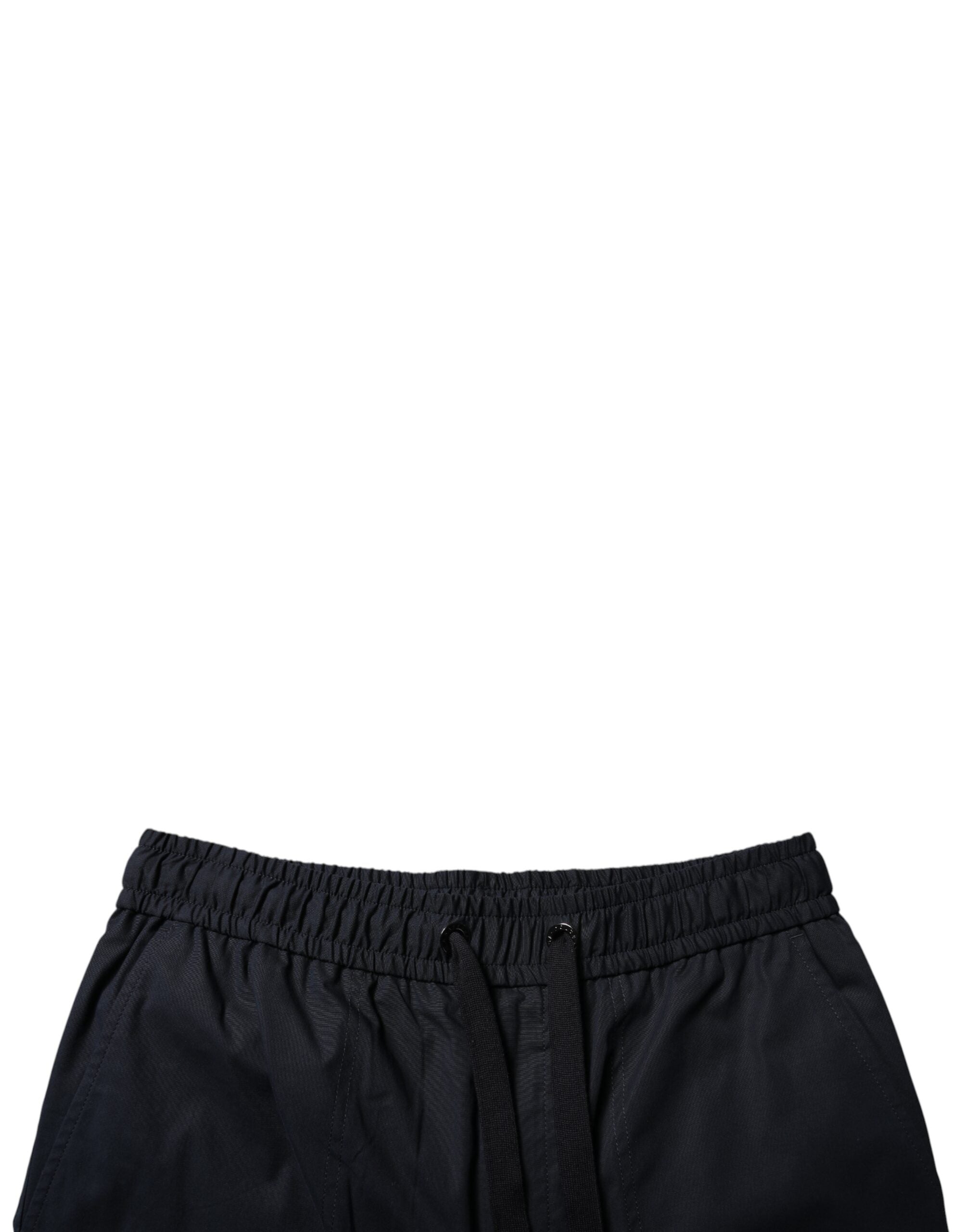 Dolce & Gabbana Black Cotton Sweatshorts Men Bermuda Shorts -   -  Dolce & Gabbana.