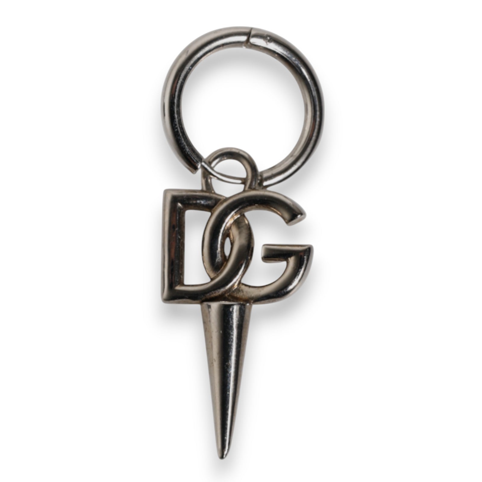 Dolce & Gabbana Silver Brass DG Logo Metal Ring Holder Keychain Keyring -   -  Dolce & Gabbana.
