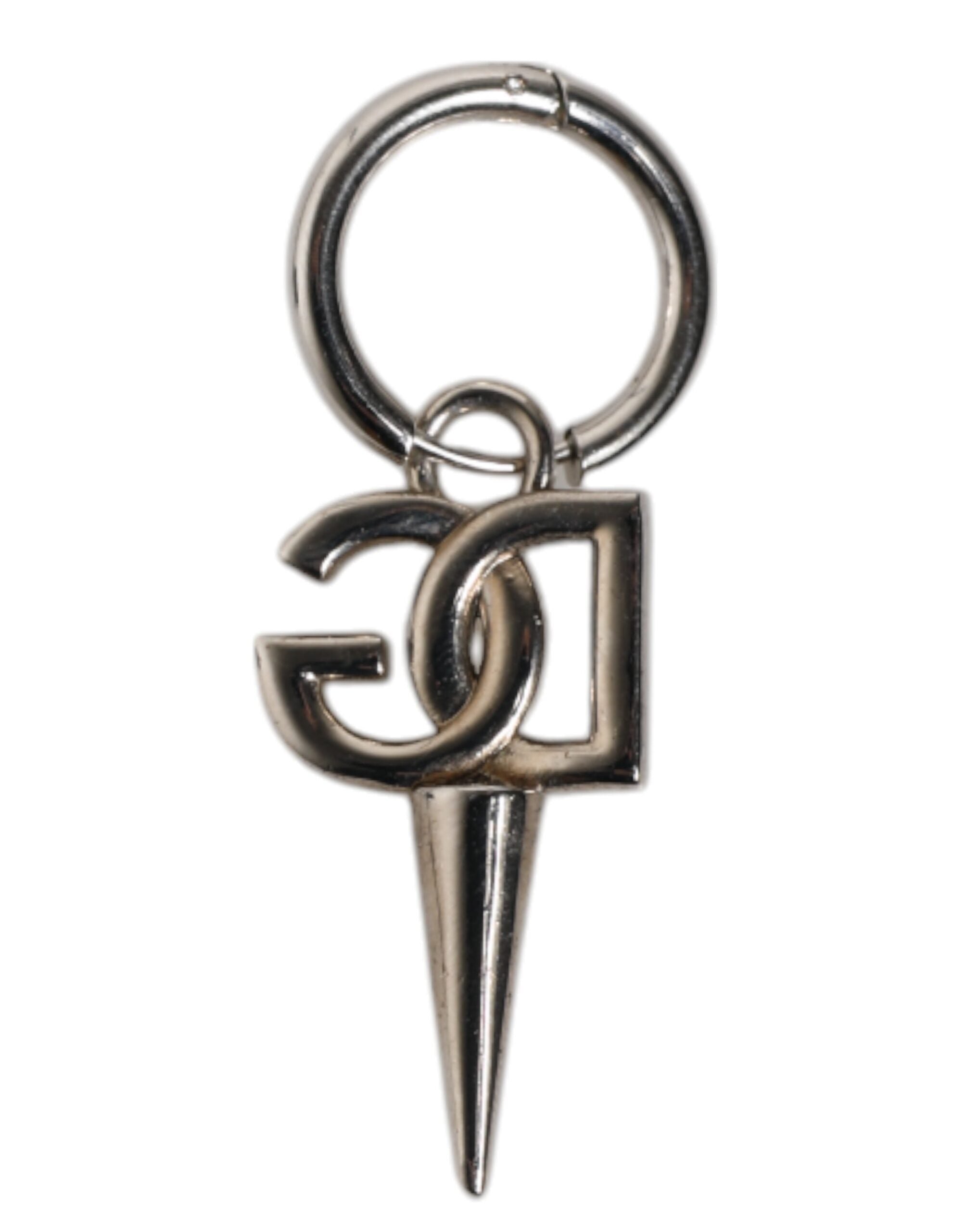 Dolce & Gabbana Silver Brass DG Logo Metal Ring Holder Keychain Keyring -   -  Dolce & Gabbana.