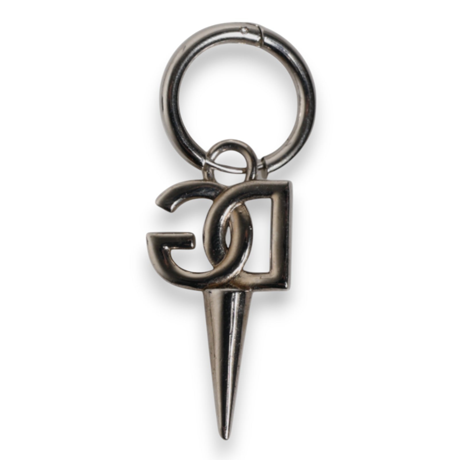 Dolce & Gabbana Silver Brass DG Logo Metal Ring Holder Keychain Keyring -   -  Dolce & Gabbana.