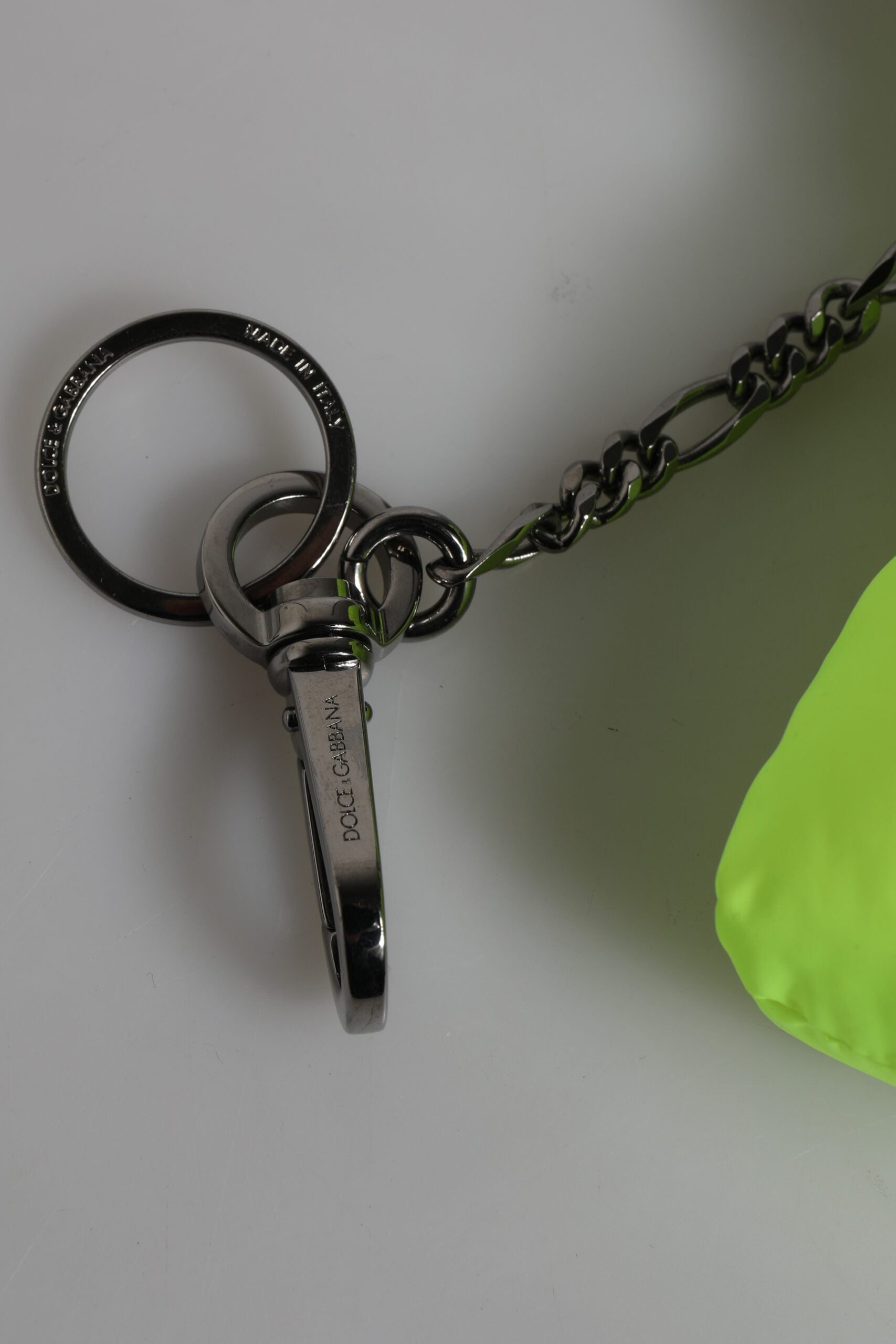 Dolce & Gabbana Green Bear Embroidered Logo Keychain Clasp Keyring -   -  Dolce & Gabbana.