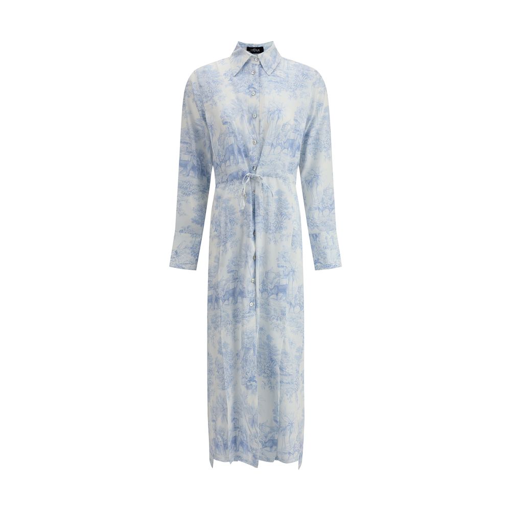 Ella Toile de jouy chemisier Dress -   -  Ella.