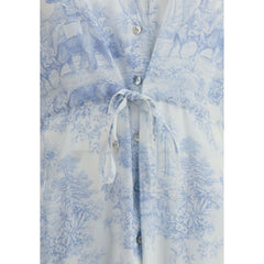 Ella Toile de jouy chemisier Dress -   -  Ella.