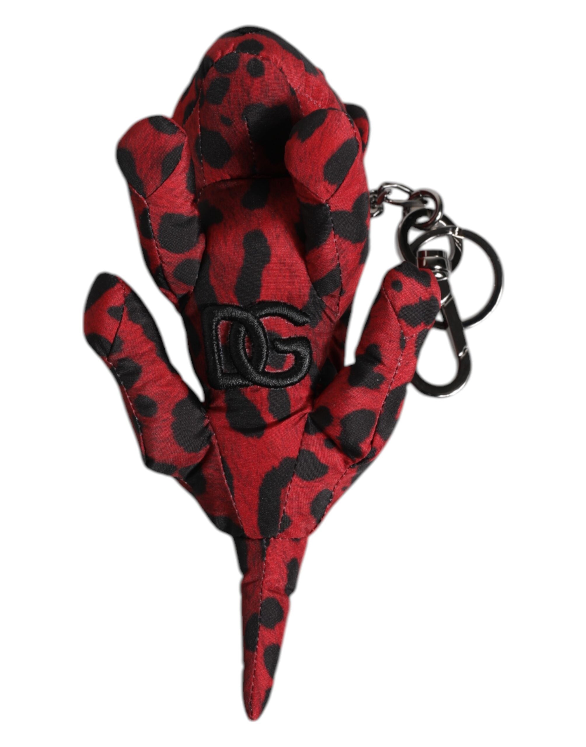 Dolce & Gabbana Red Black Polyester Animal Silhouette Keychain Keyring -   -  Dolce & Gabbana.
