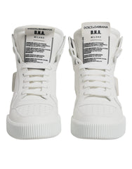 Dolce & Gabbana White Leather High Top Sneakers Shoes -   -  Dolce & Gabbana.