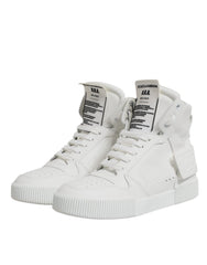 Dolce & Gabbana White Leather High Top Sneakers Shoes -   -  Dolce & Gabbana.