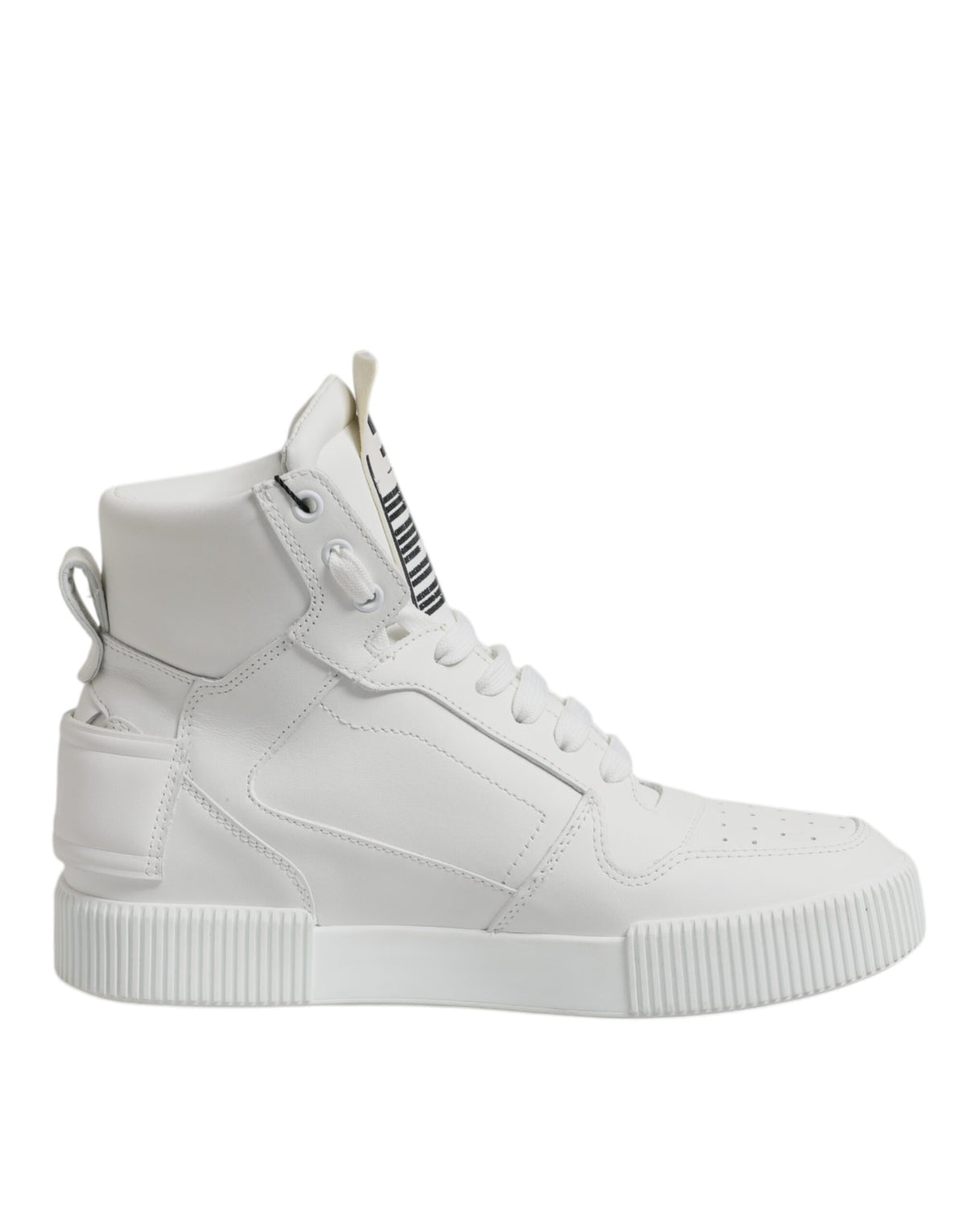 Dolce & Gabbana White Leather High Top Sneakers Shoes -   -  Dolce & Gabbana.