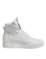 Dolce & Gabbana White Leather High Top Sneakers Shoes -   -  Dolce & Gabbana.