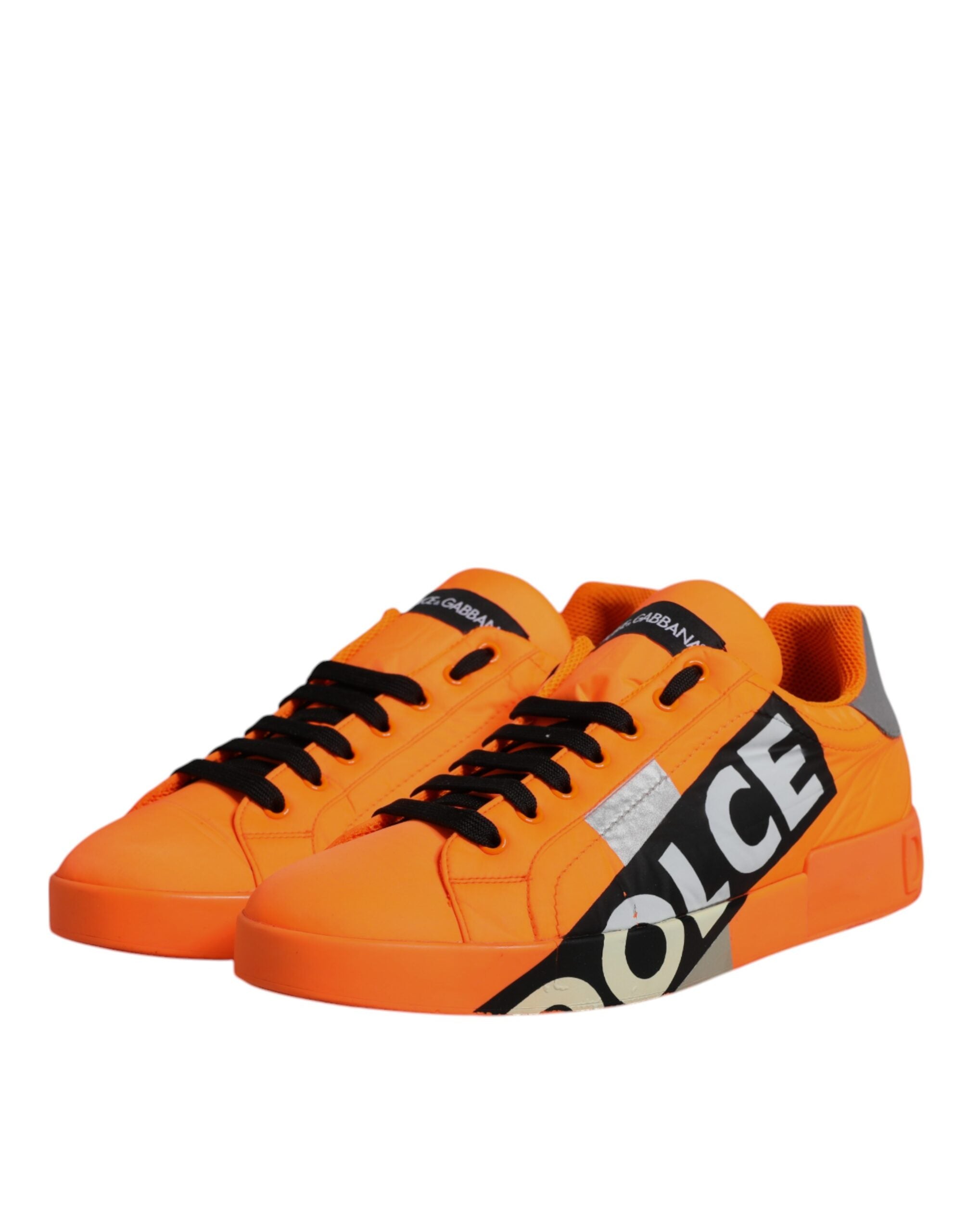 Dolce & Gabbana Orange Portofino Logo Tape Men Sneakers Shoes -   -  Dolce & Gabbana.