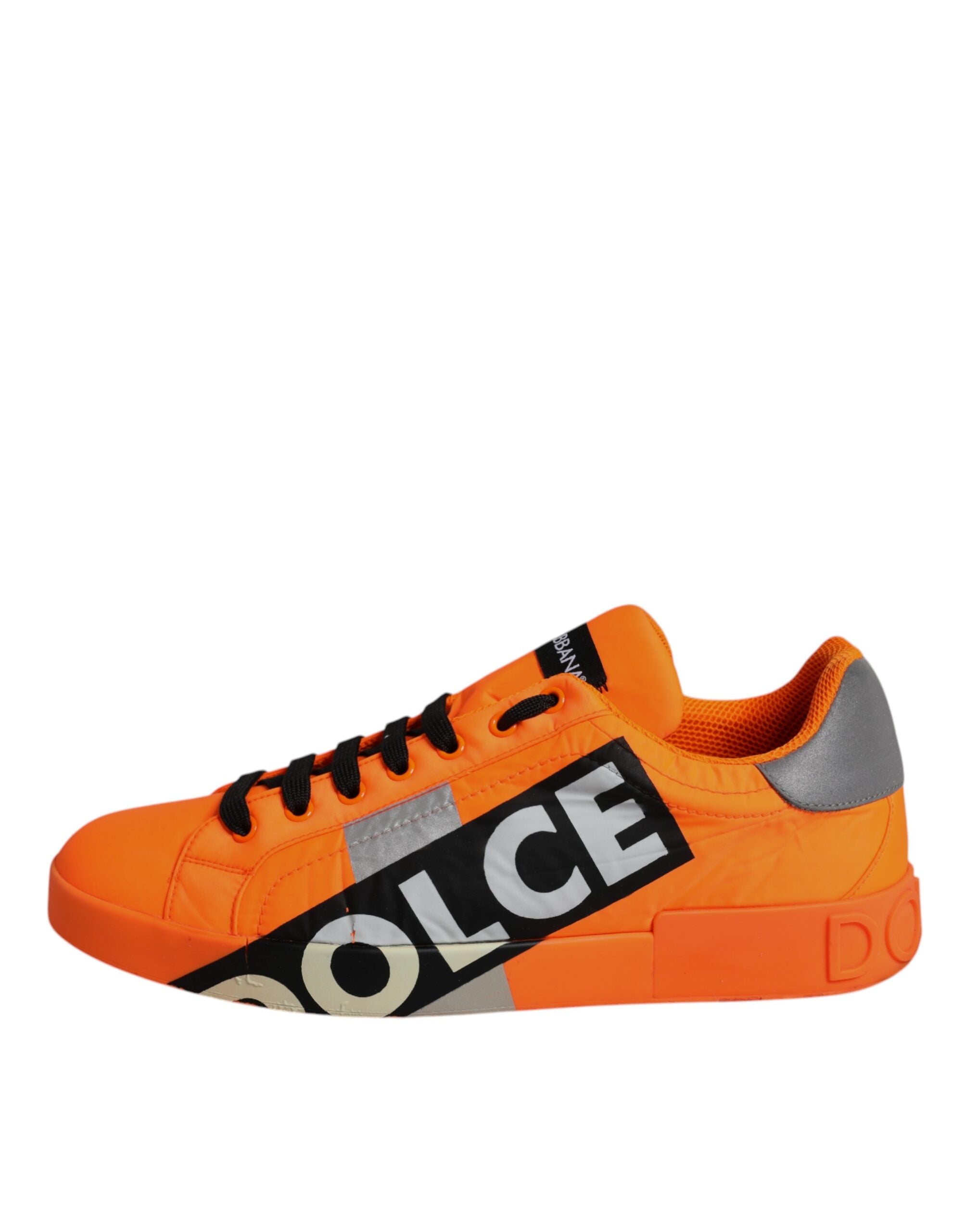 Dolce & Gabbana Orange Portofino Logo Tape Men Sneakers Shoes -   -  Dolce & Gabbana.