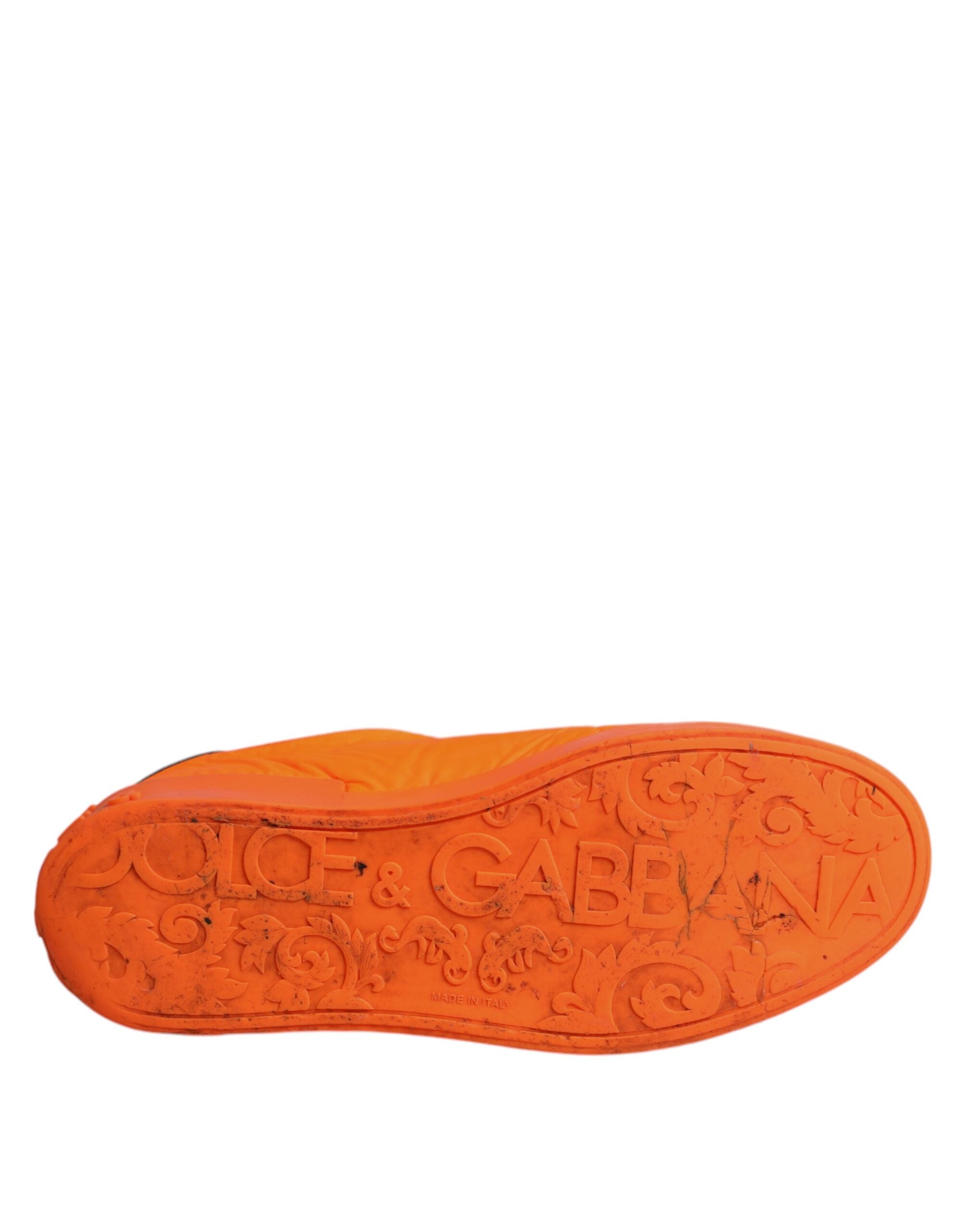 Dolce & Gabbana Orange Portofino Logo Tape Men Sneakers Shoes -   -  Dolce & Gabbana.