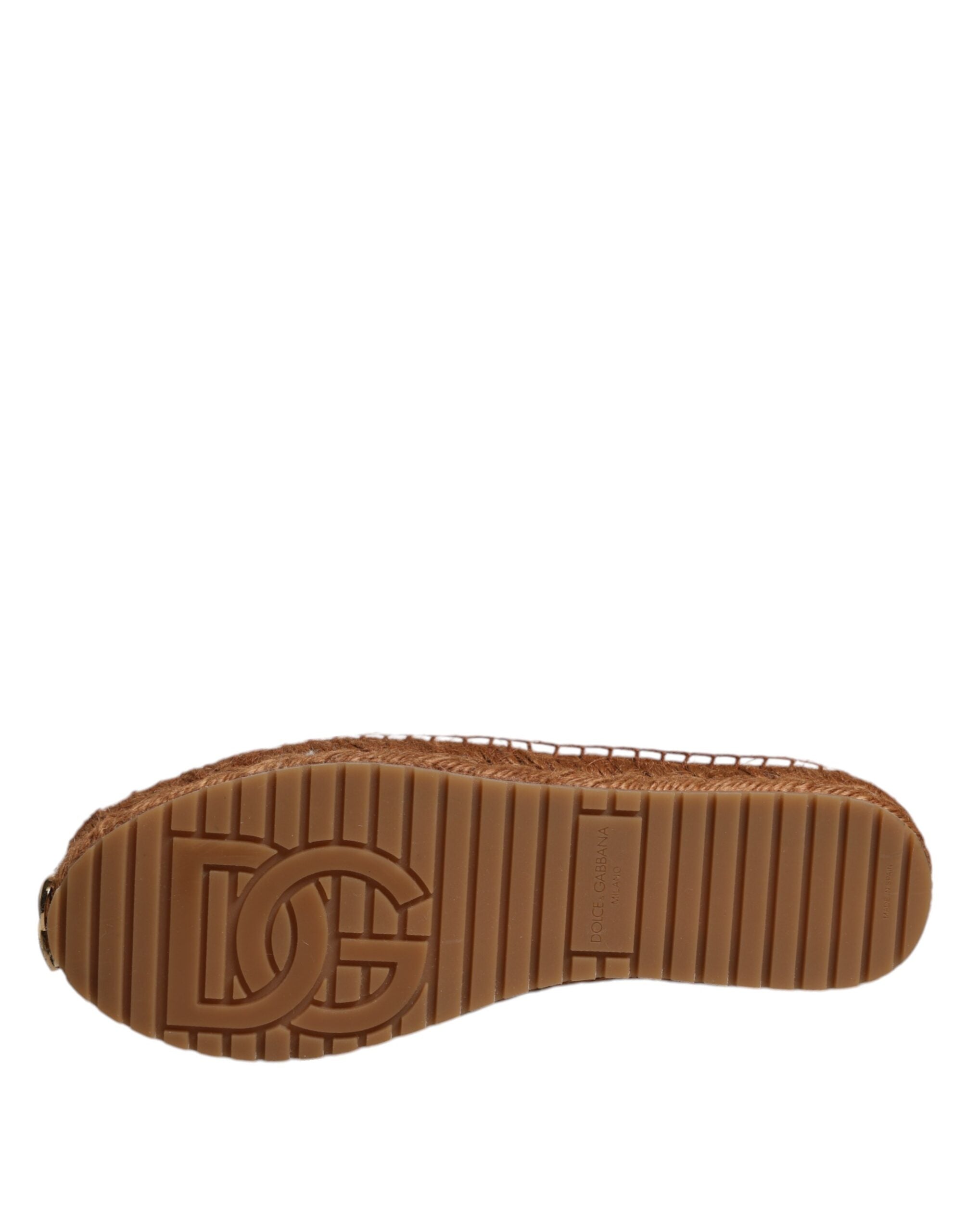 Dolce & Gabbana White Logo Eyelet Slip On Espadrilles Shoes -   -  Dolce & Gabbana.