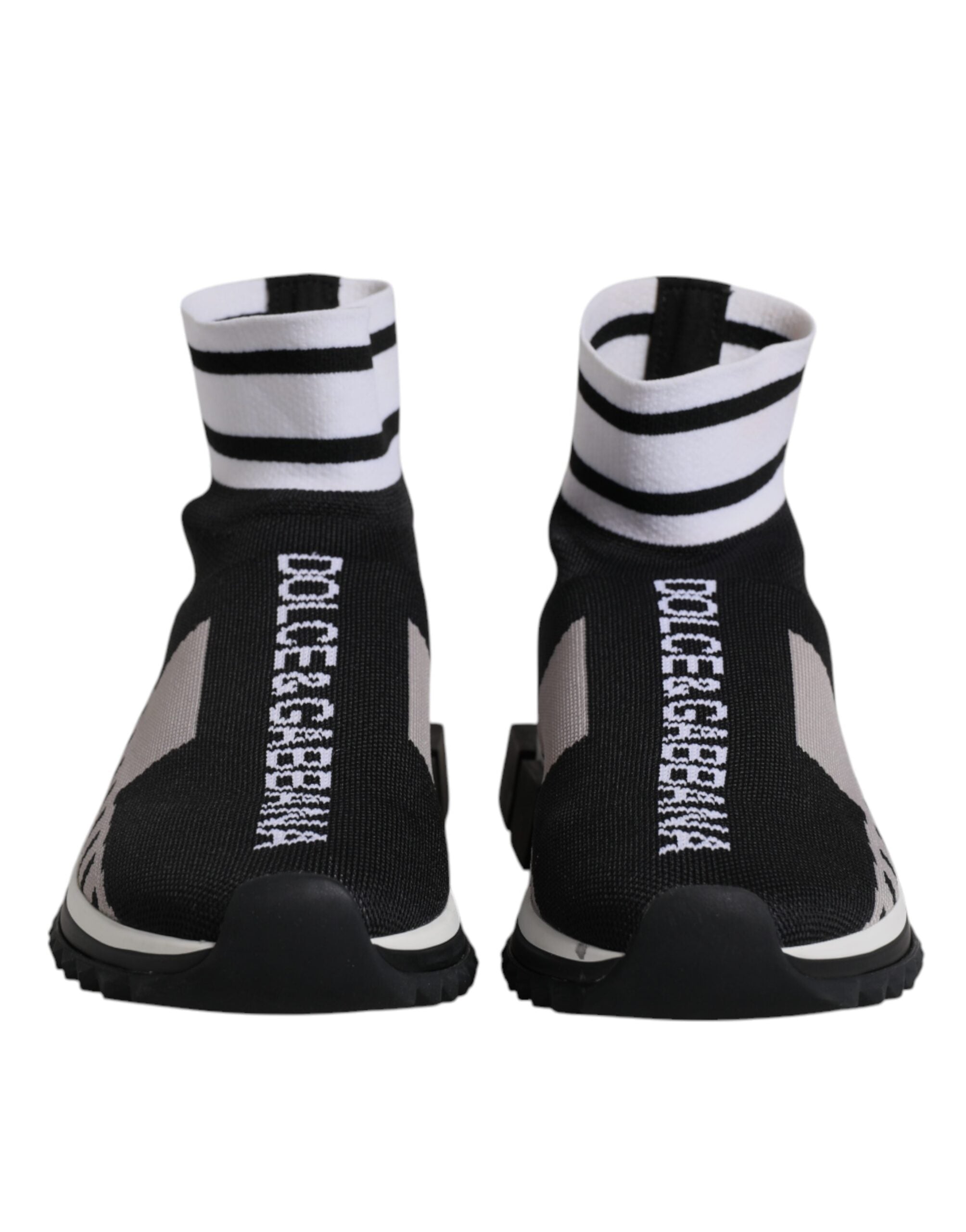 Dolce & Gabbana Black Gray Sorrento Socks Women Sneakers Shoes -   -  Dolce & Gabbana.