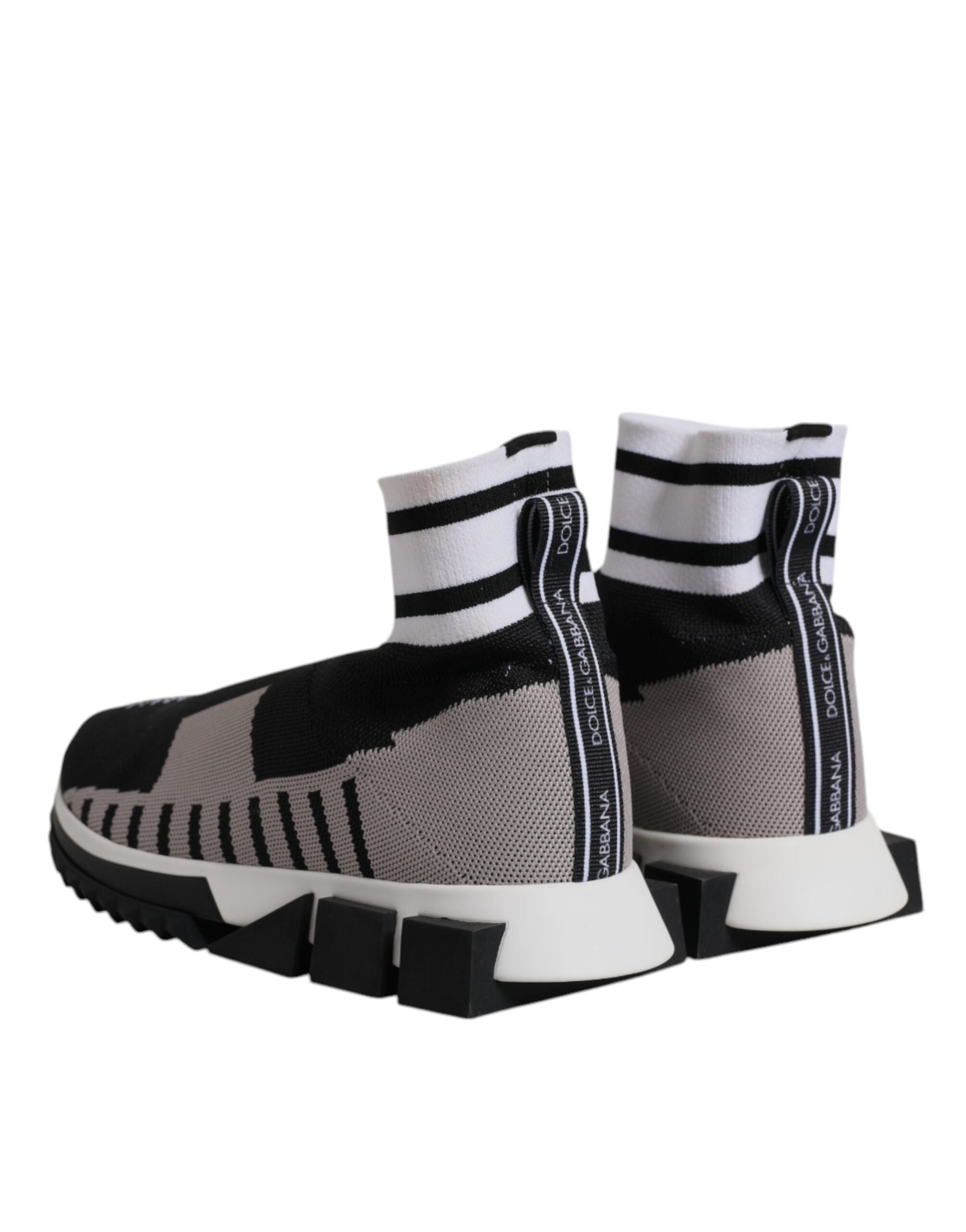 Dolce & Gabbana Black Gray Sorrento Socks Women Sneakers Shoes -   -  Dolce & Gabbana.
