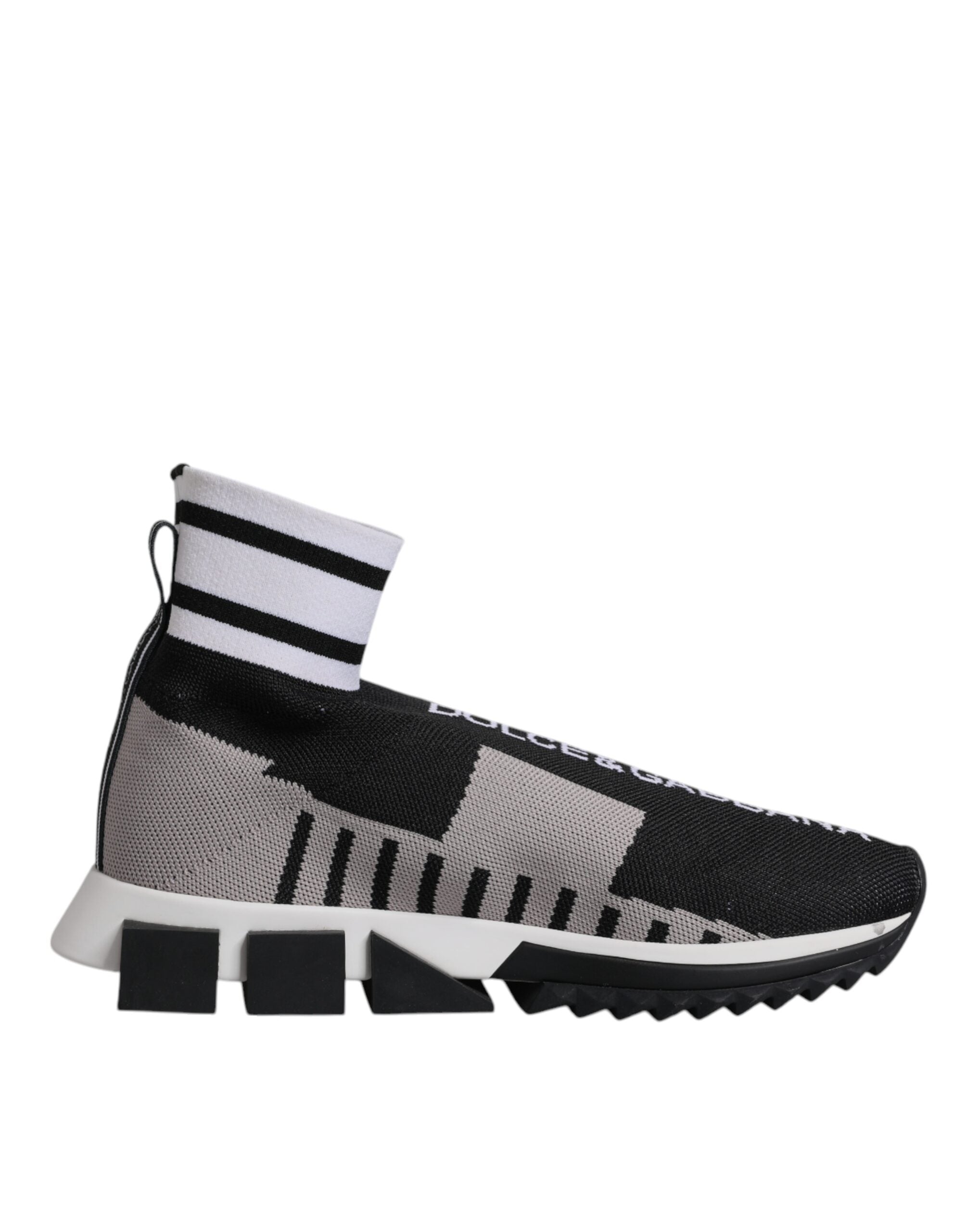 Dolce & Gabbana Black Gray Sorrento Socks Women Sneakers Shoes -   -  Dolce & Gabbana.