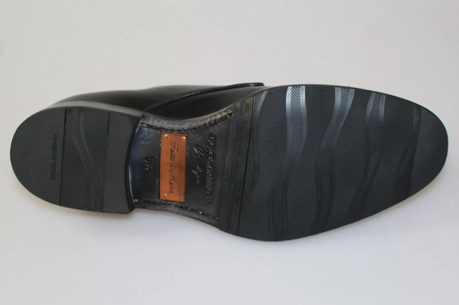 Dolce & Gabbana Black Leather SARTORIA Hand Made Shoes -   -  Dolce & Gabbana.