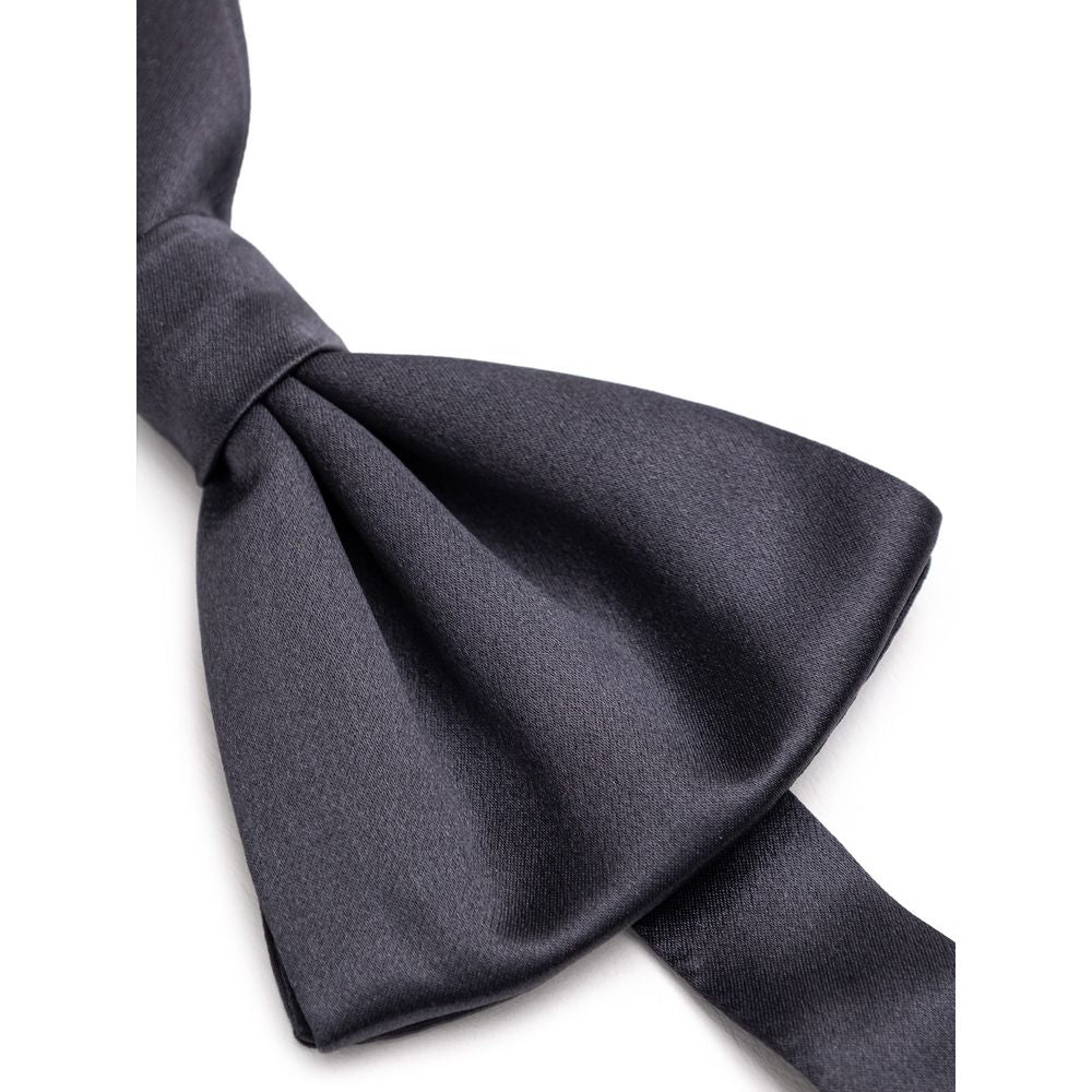 Dolce & Gabbana Gray Silk Bowty -   -  Dolce & Gabbana.
